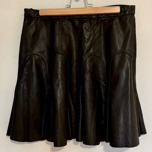 Derek Lam Black Mini Fit and Flare Skirt